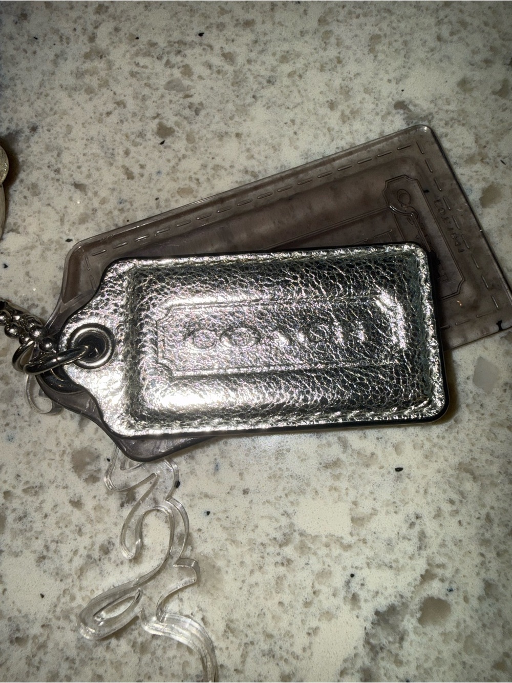 Coach Poppy Y2K Signature Shoulder Bag Black Canvas Silver Metallic Strap Charm - Picture 4 of 15